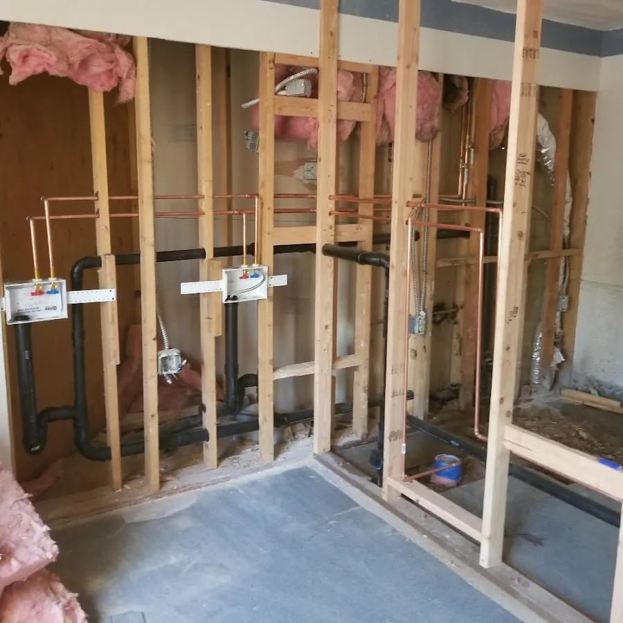 Copper pipe rough-in and plumbing installation in Gulf Shores
